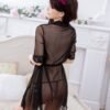 Wholesale Mesh Robe - Sheer Lace Kimono with Thong - Thumbnail Image 4