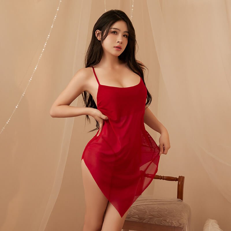 Wholesale Mesh Babydoll - Sheer Slip Dress with Thong - Image 14