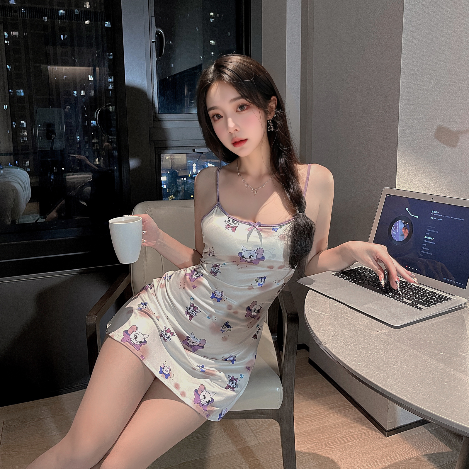 Wholesale Print Nightdress - Cartoon Slip Dress - Image 8