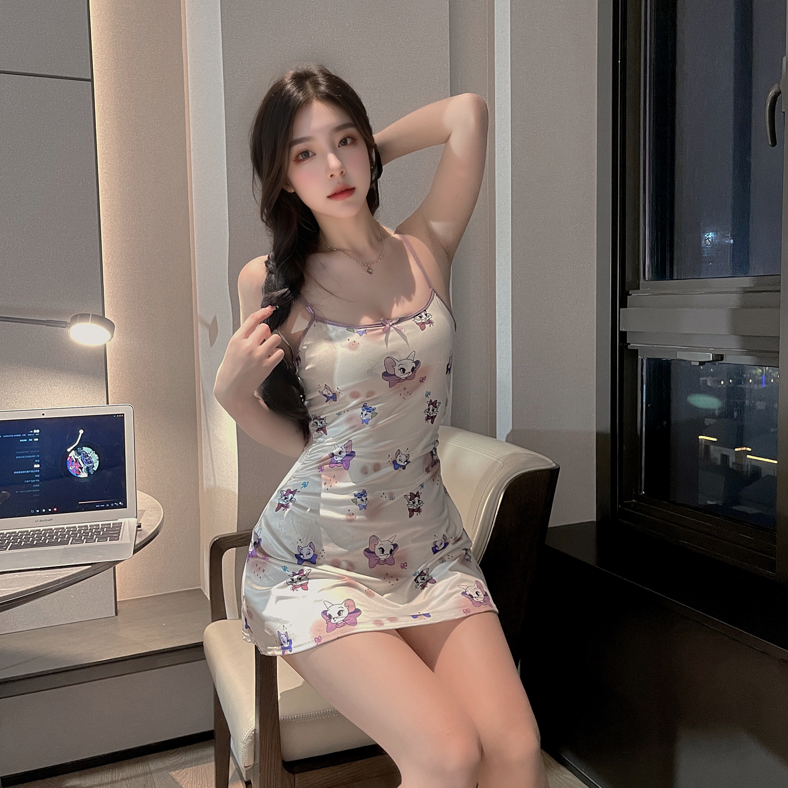 Wholesale Print Nightdress - Cartoon Slip Dress - Image 4